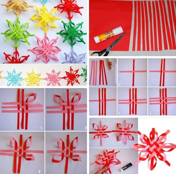 Flocons de neige de Noël volumétriques - Guirlande de Noël DIY