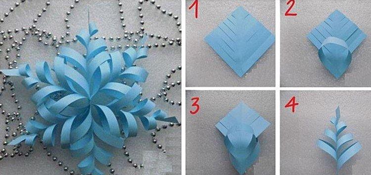 Flocon de neige en papier volumétrique