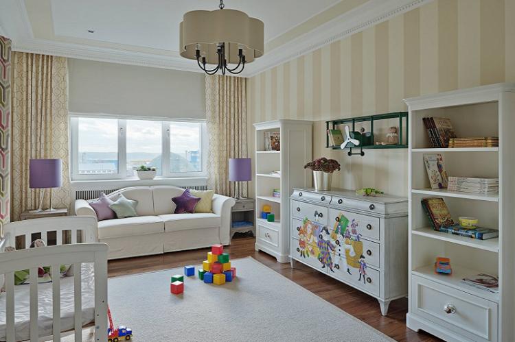 Papier peint pour une chambre d'enfant dans un style classique