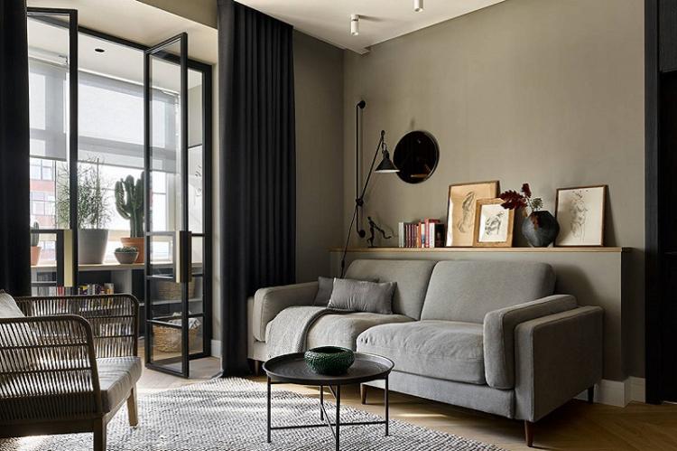 Papier peint pour le salon - photos et idées