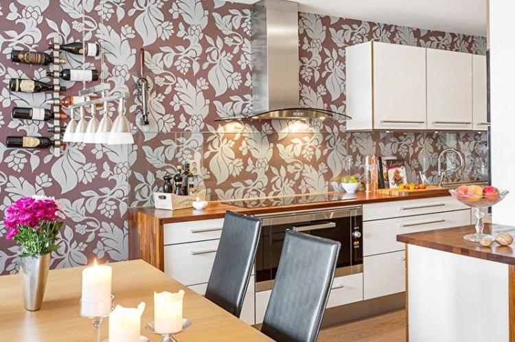 Papier peint pour la cuisine - photos et idées