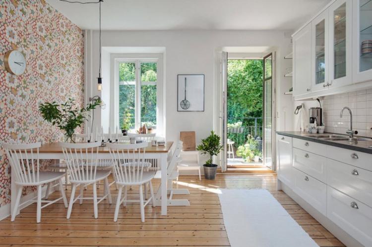 Papier peint pour la cuisine - photos et idées