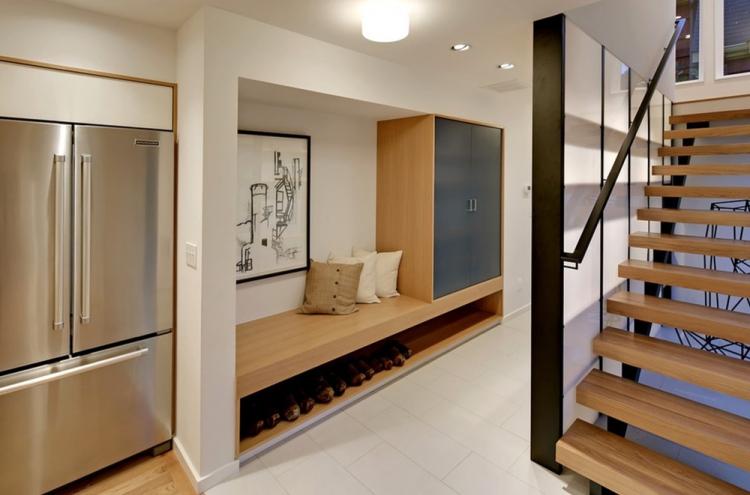 Étagères à chaussures intégrées - Types d'étagères à chaussures dans le couloir