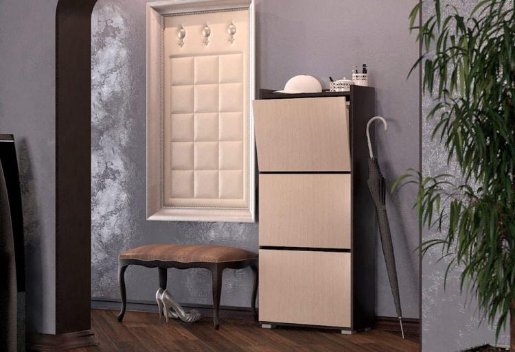 Étagère à chaussures dans le couloir - idées de photos