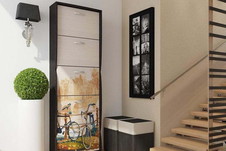 Étagère à chaussures dans le couloir - idées de photos