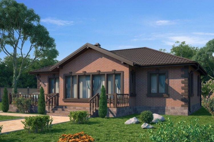 Maisons en briques à un étage - projets et photos