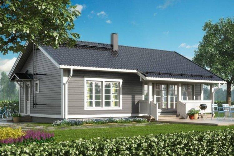 Maison à ossature à un étage - projets et photos