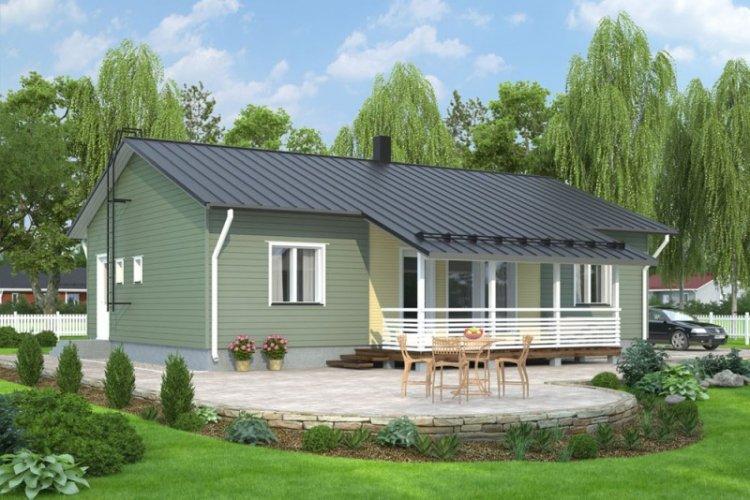 Maison à ossature à un étage - projets et photos