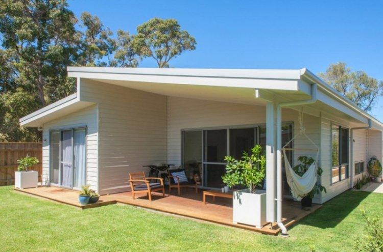 Maisons à un étage avec terrasse - projets et photos