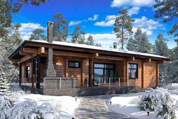 Maison de style chalet de plain-pied - projets et photos