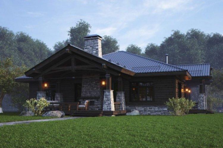 Maison de style chalet de plain-pied - projets et photos