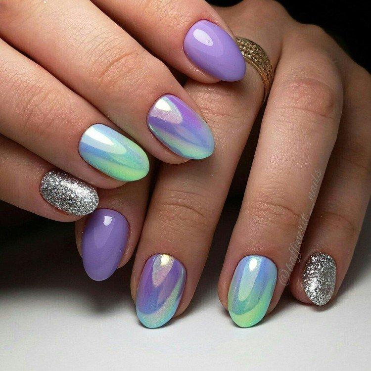Ombre sur les ongles avec frottement - photo
