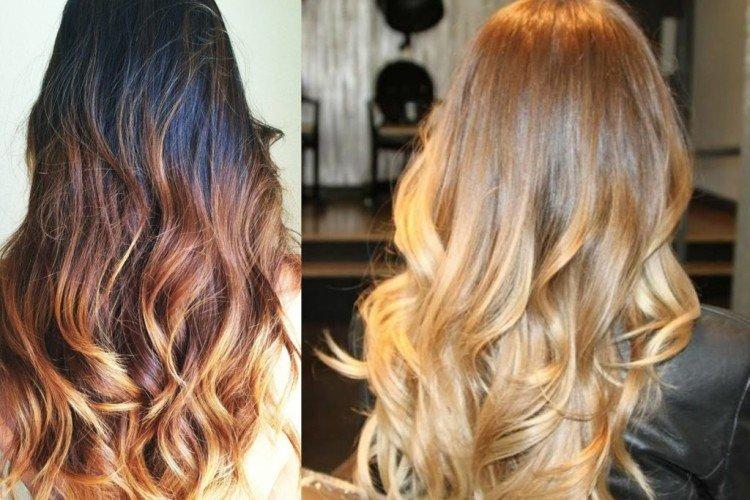 Ombre avec bronzage pour cheveux foncés
