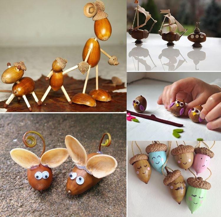 Artisanat à partir de glands - Artisanat d'automne bricolage à la maternelle