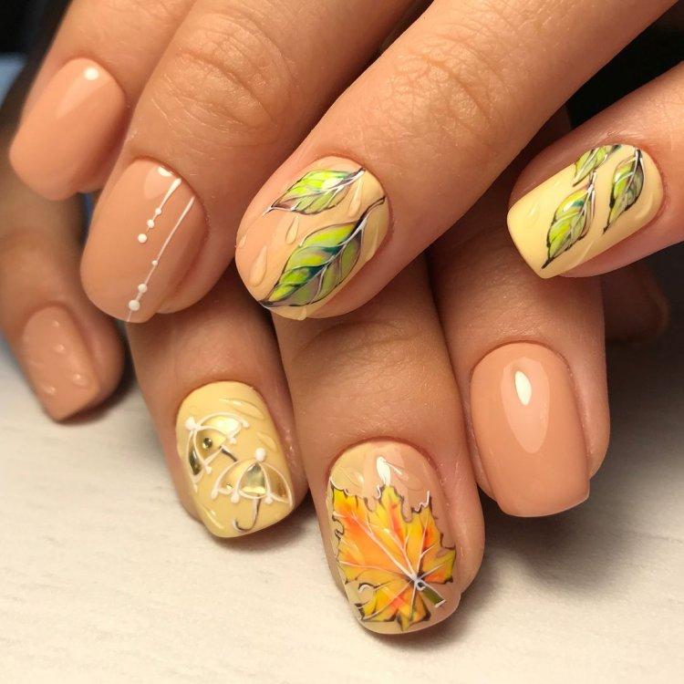 Manucure légère d'automne 2020 - photo