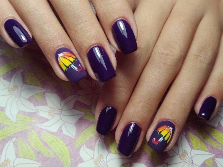 Manucure sombre d'automne 2020 - photo