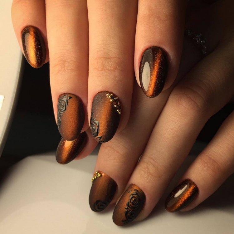 Manucure mate d'automne 2020 - photo