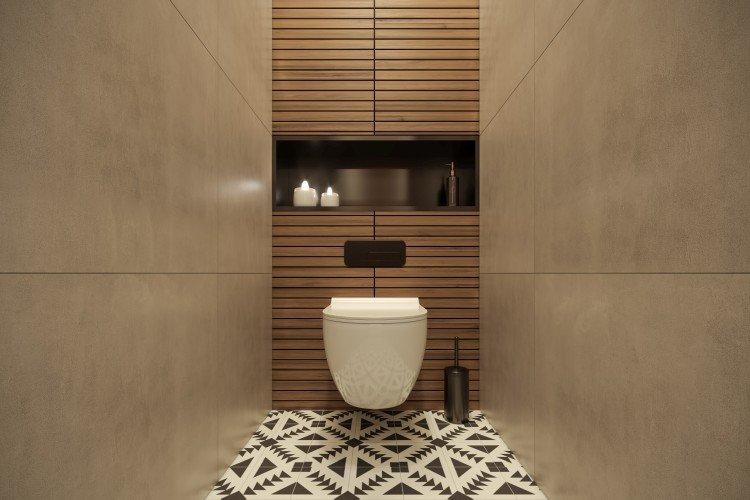 Caractéristiques de la chambre - Décoration murale dans les toilettes