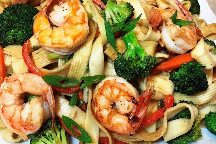 Pâtes aux crevettes et brocoli - recettes