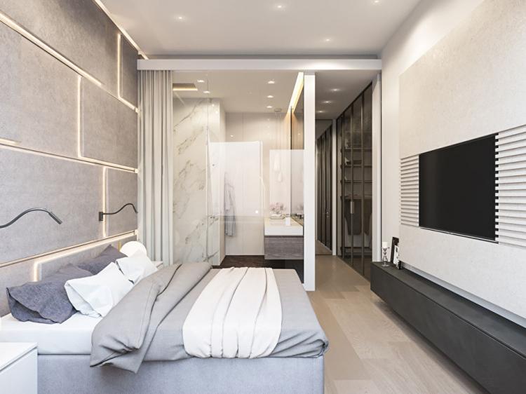 Penthouse dans le complexe résidentiel Sadovye Kvartaly - design d'intérieur