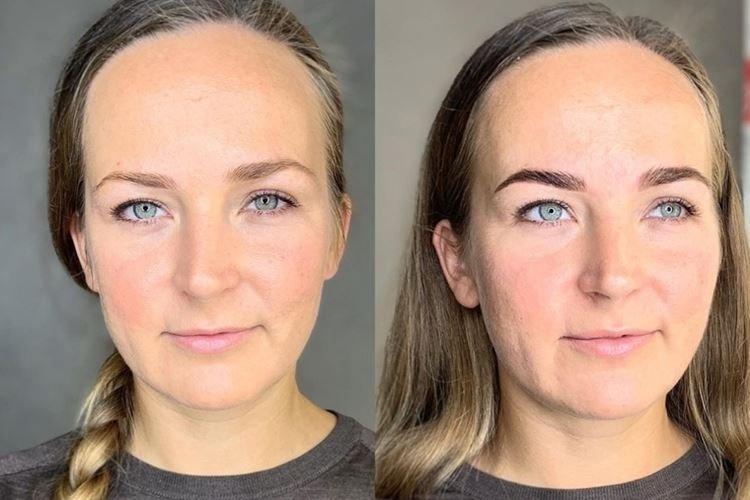 Maquillage permanent des sourcils - photos avant et après