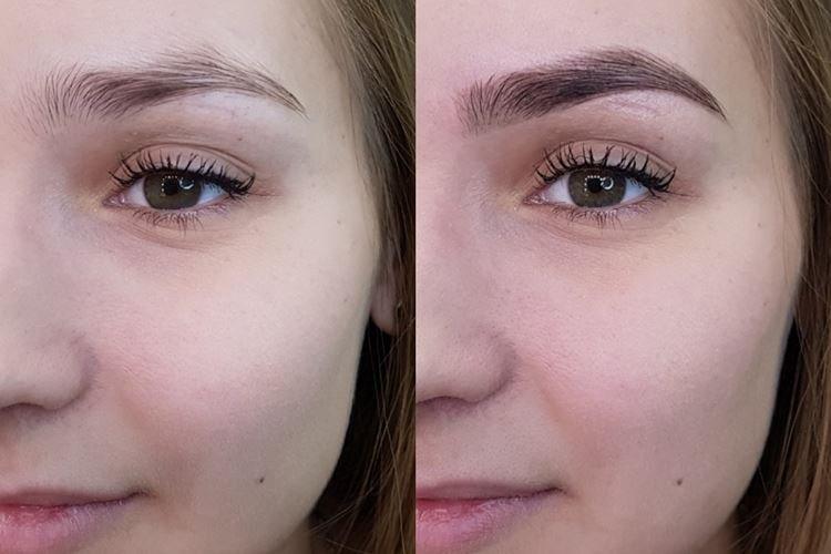 Maquillage permanent des sourcils - photos avant et après