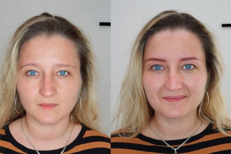 Maquillage permanent des sourcils - photos avant et après