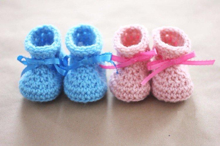 Chaussons pour débutants - Chaussons au crochet pour nouveau-nés