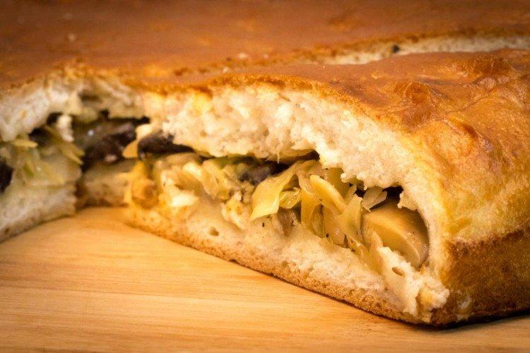 Tarte au chou et champignons marinés au four - recettes