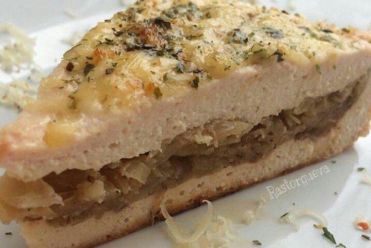 Pâté au poulet au chou au four - recettes