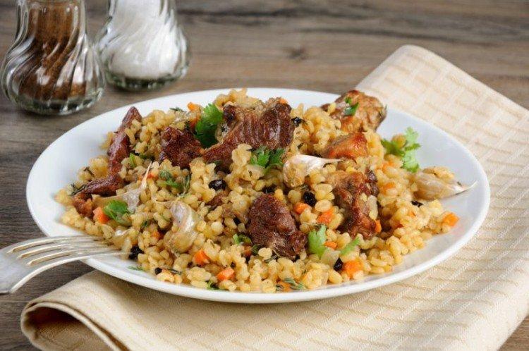 Pilaf de boulgour et porc - recettes
