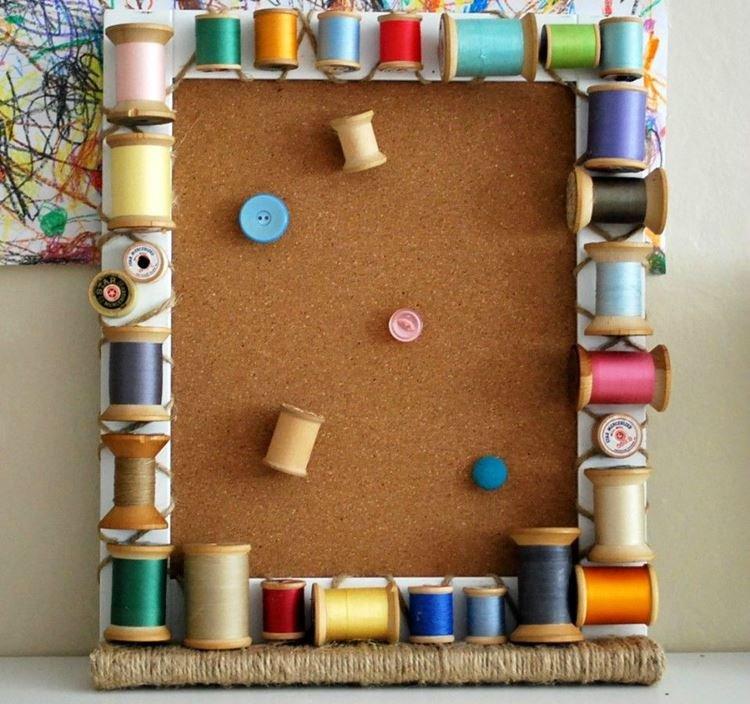 Cadre photo à partir de bobines - Cadeau d'anniversaire bricolage pour grand-mère