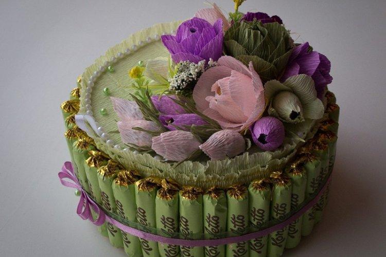 Gâteau aux bonbons - Cadeau d'anniversaire bricolage pour maman