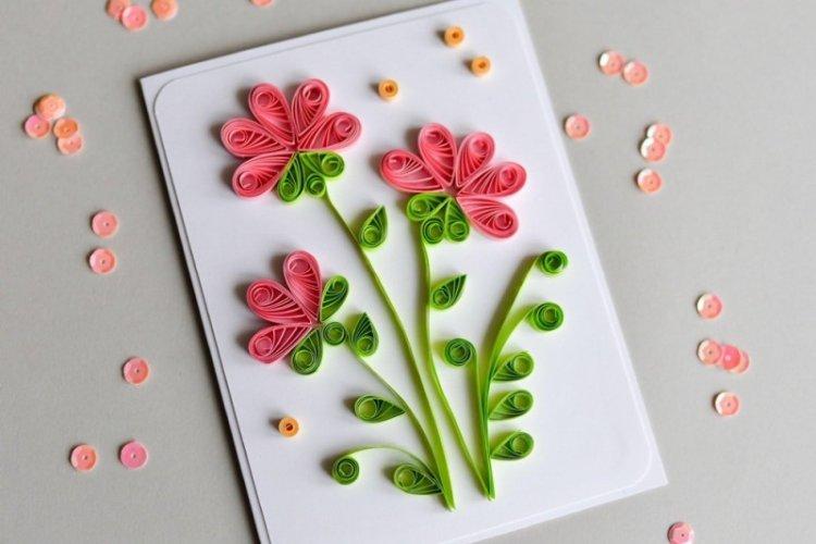 Peinture Quilling - Cadeau d'anniversaire DIY pour maman