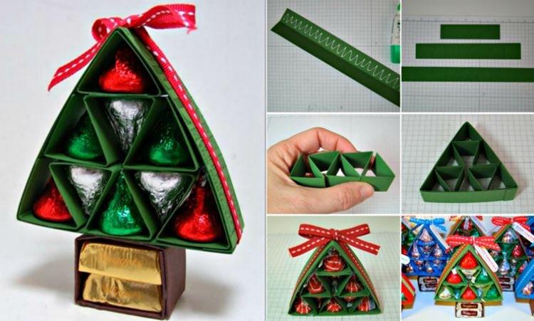 Arbre de Noël en bonbons - Cadeau DIY pour maman pour le nouvel an