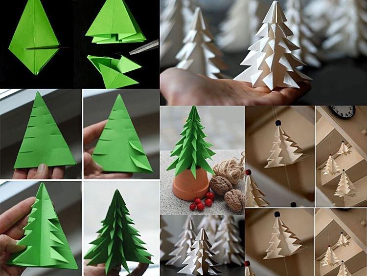 Sapin de Noël - Bricolage en papier pour le Nouvel An 2021