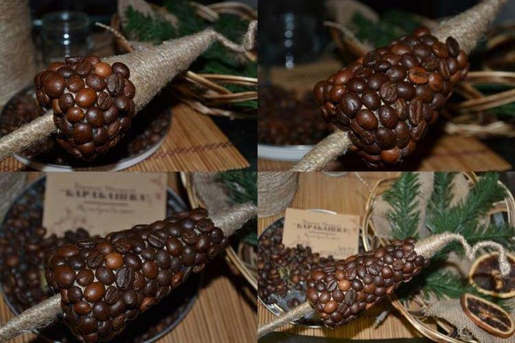 Arbre de Noël - Artisanat à partir de grains de café de vos propres mains