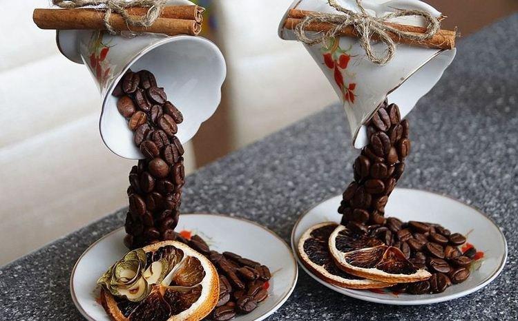 Artisanat à partir de grains de café de vos propres mains - photos et idées