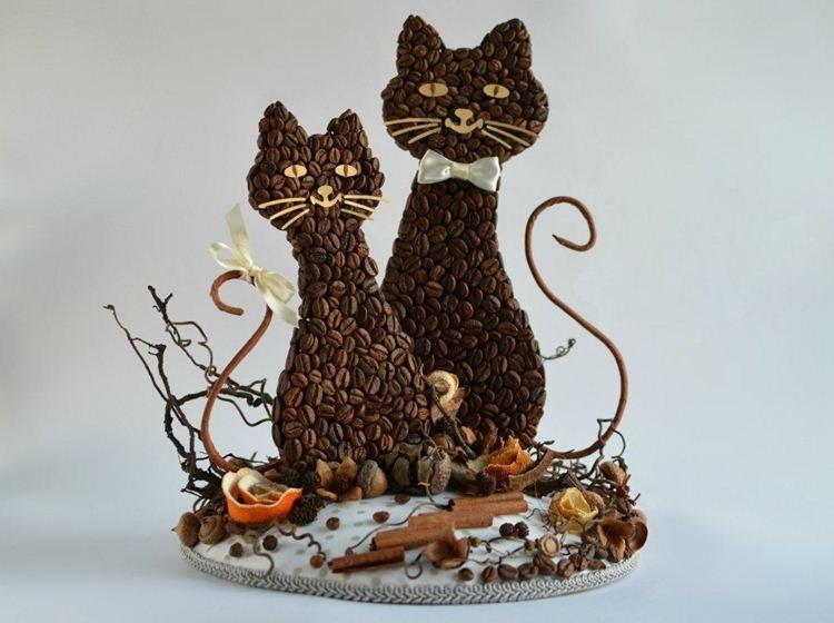 Artisanat à partir de grains de café de vos propres mains - photos et idées