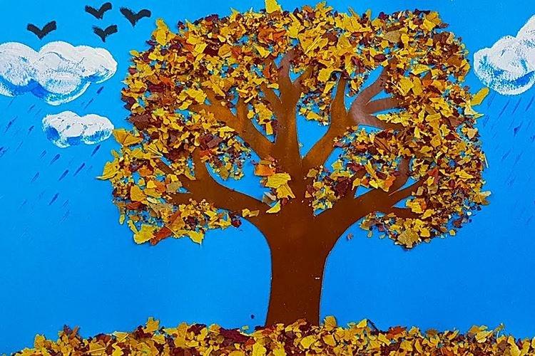 Artisanat de feuilles d'automne pour enfants - photos et idées