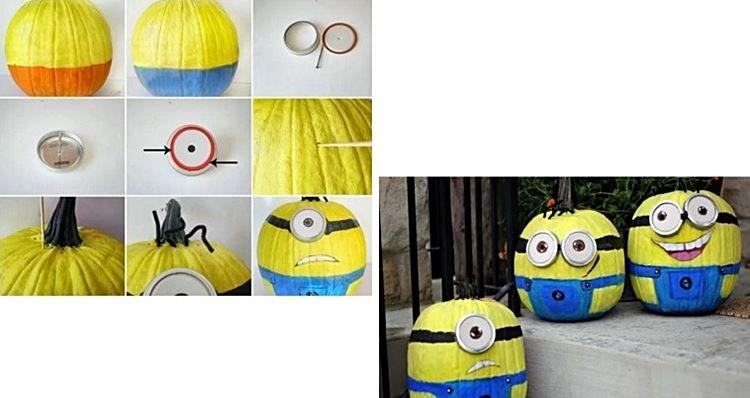 Minions de citrouille - Artisanat de légumes pour la maternelle