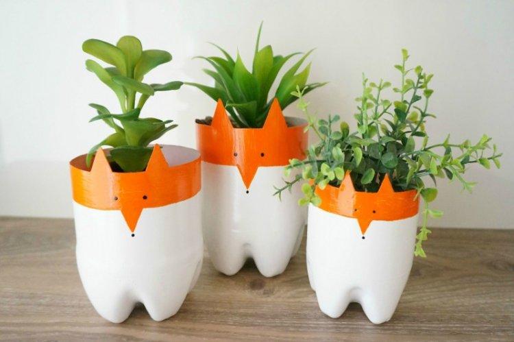 Pots et vases pour fleurs - Artisanat à partir de bouteilles en plastique de vos propres mains