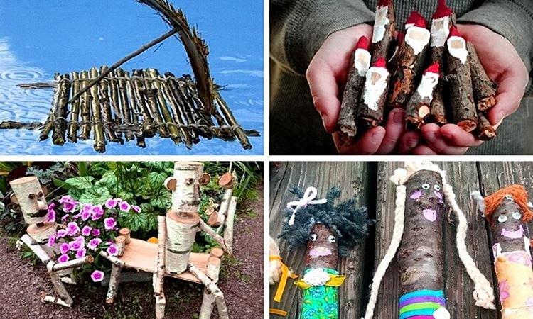 Artisanat pour enfants à partir de branches - Artisanat à partir de matériaux naturels pour la maternelle