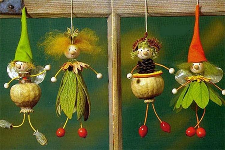 Artisanat à partir de matériaux naturels pour la maternelle - photos et idées