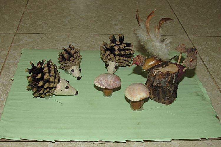 Artisanat à partir de matériaux naturels pour la maternelle - photos et idées