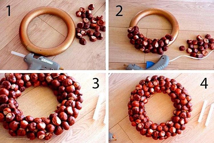 Couronne de châtaignier - Artisanat naturel pour l'école primaire