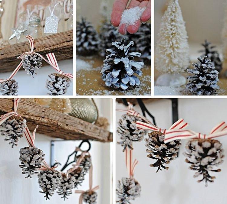 Cônes enneigés - Artisanat à partir de cônes pour enfants