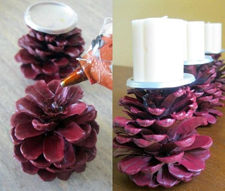 Chandelier - Artisanat à partir de cônes pour enfants