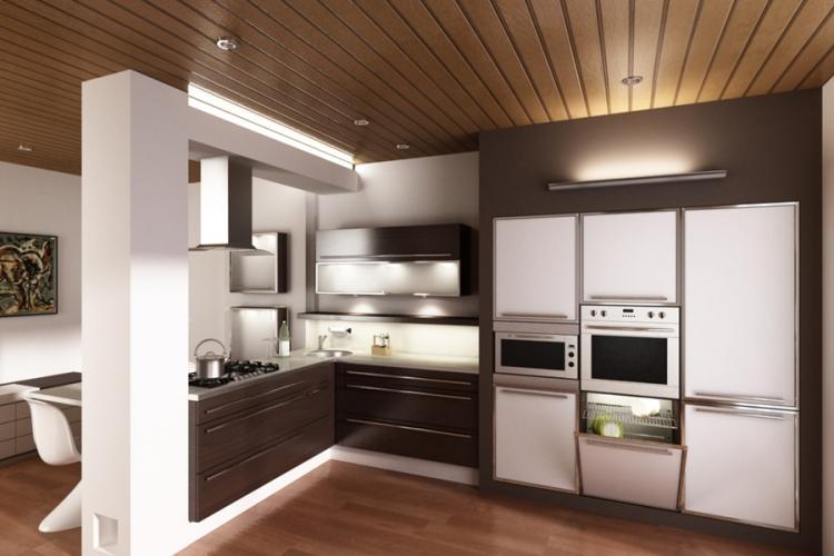 Faux plafond dans la cuisine - photo