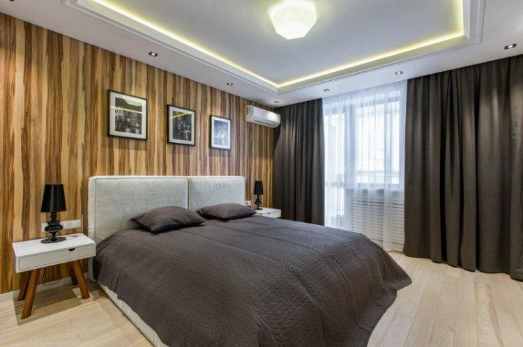 Plafonds en plaques de plâtre duplex dans la chambre